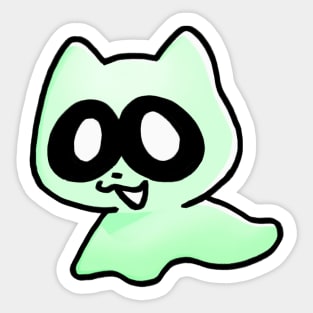 Booo Ghost Cat Sticker